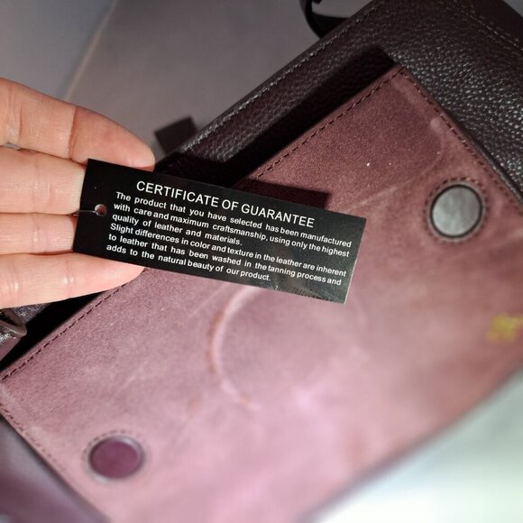 New Oryany  Roc Suede Leather Shoulder Bag Purse Crossbody Burgundy Luxury Read - Picture 11 of 11